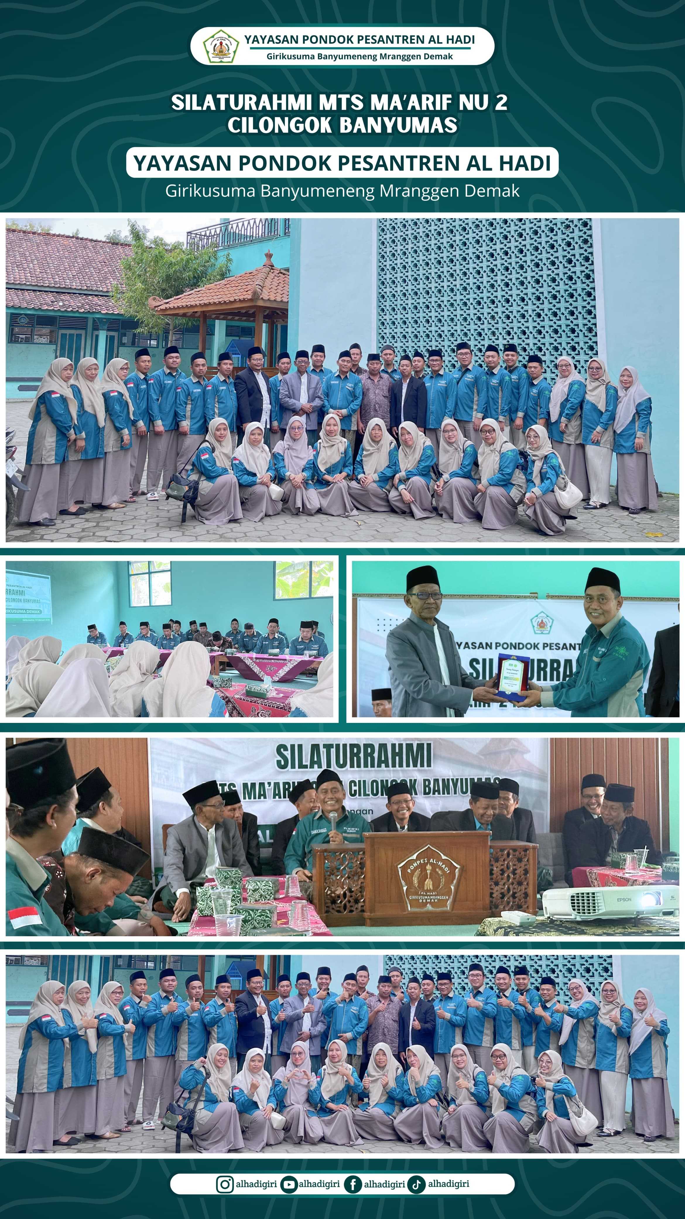 MTs Al Hadi & Ponpes Al Hadi Girikusuma Terima Kunjungan Studi Banding MTs Ma’arif NU 2 Cilongok